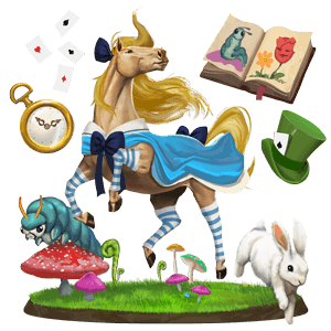 divine horse alice in wonderland 